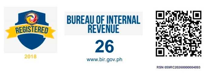 BIR Registration Seal Badge - RSN 059RC20260000004093